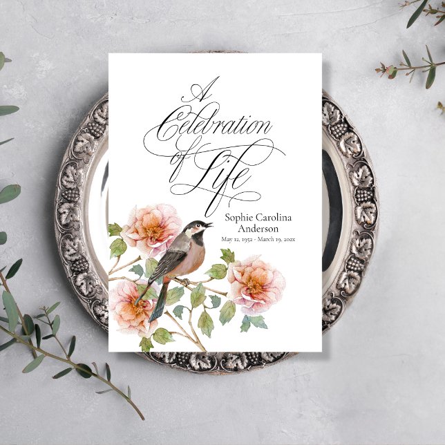 Fågel i blommor Firande av livets program (Skapare uppladdad)