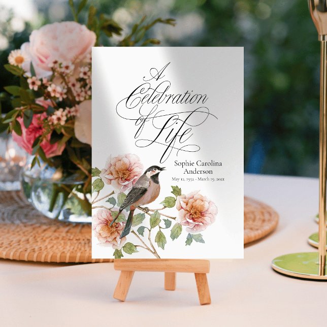 Fågel i blommor firande av livets program (Skapare uppladdad)