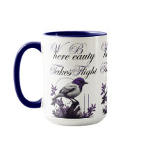 Fågel i Bloom | Lila och Grått Harmony