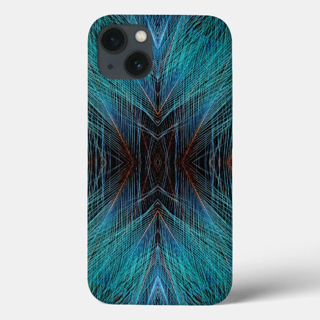 Fågel i form av paradies fractal Feather Design (Baksida)