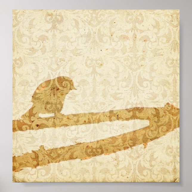 Fågel i Gren Poster (Framsidan)