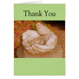 Fågel i handtacket hälsningskort