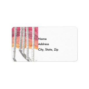 Fågel i Snö Adressetikett