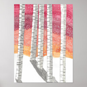 Fågel i Snö Poster