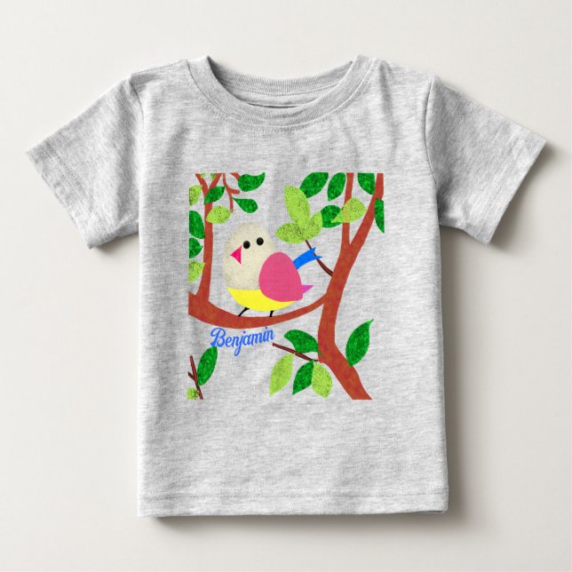 Fågel i träd t shirt (Framsida)