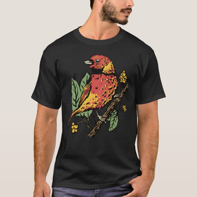 Fågel Illustration-vänner T Shirt (Framsida)