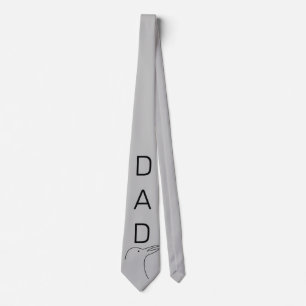 Fågel Linje Konst Pappa Present Halsduk Slips