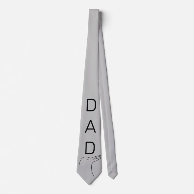 Fågel Linje Konst Pappa Present Halsduk Slips (Framsida)