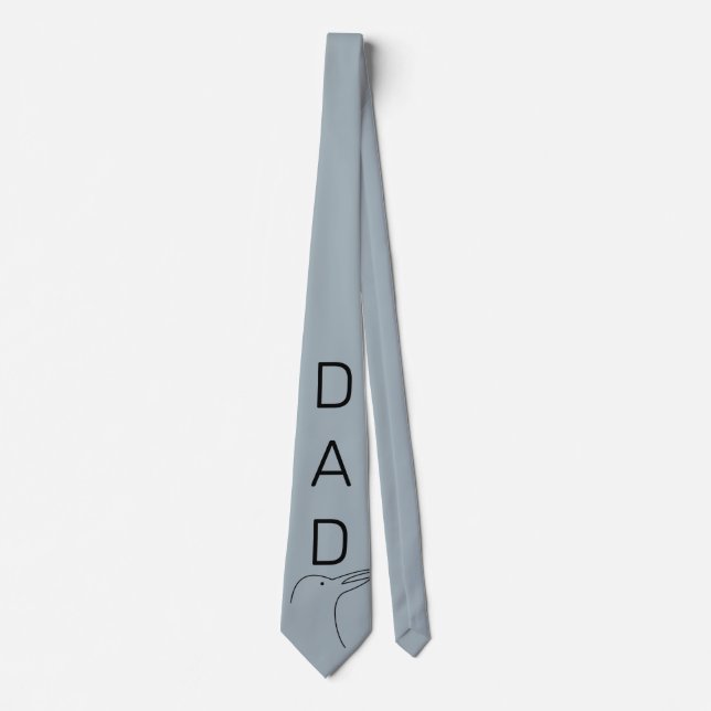 Fågel Linje Konst Pappa Present Halsduk Slips (Framsida)
