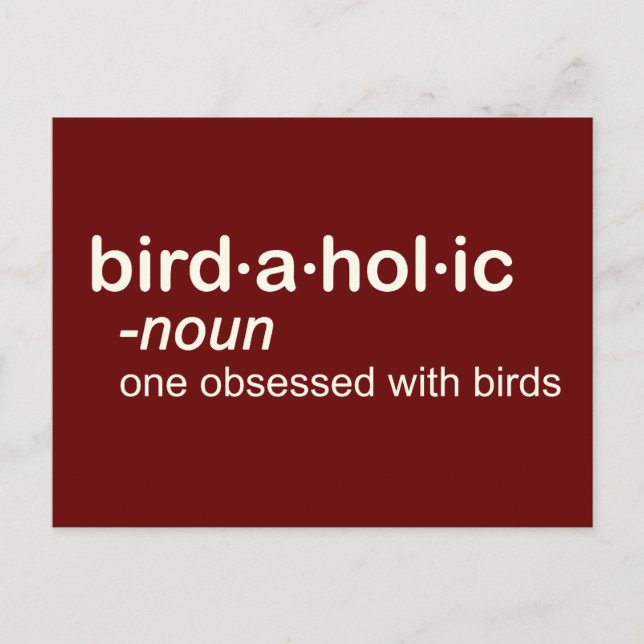 fågel med alkohol vykort (Framsida)