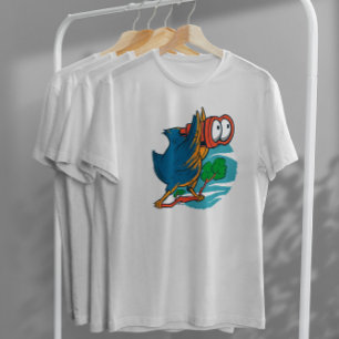 Fågel med binokulär t shirt