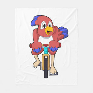Fågel med cykel fleecefilt