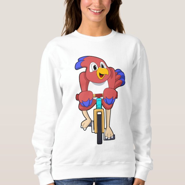 Fågel med cykel t shirt (Framsida)
