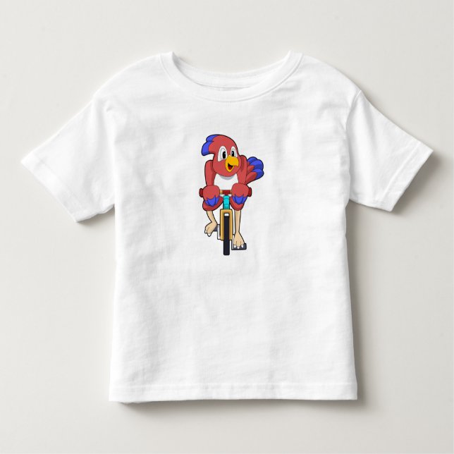 Fågel med cykel t shirt (Framsida)
