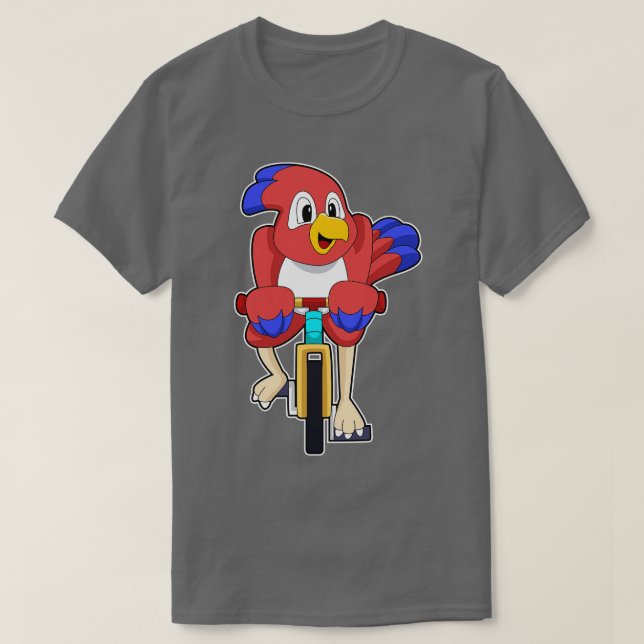 Fågel med cykel t shirt (Design framsida)
