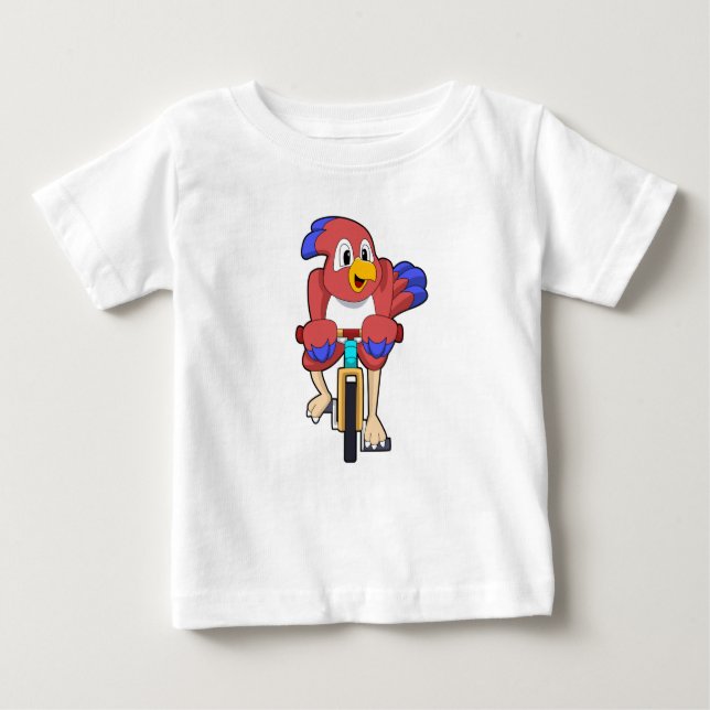 Fågel med cykel t shirt (Framsida)