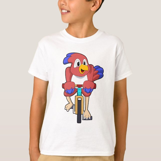Fågel med cykel t shirt (Framsida)