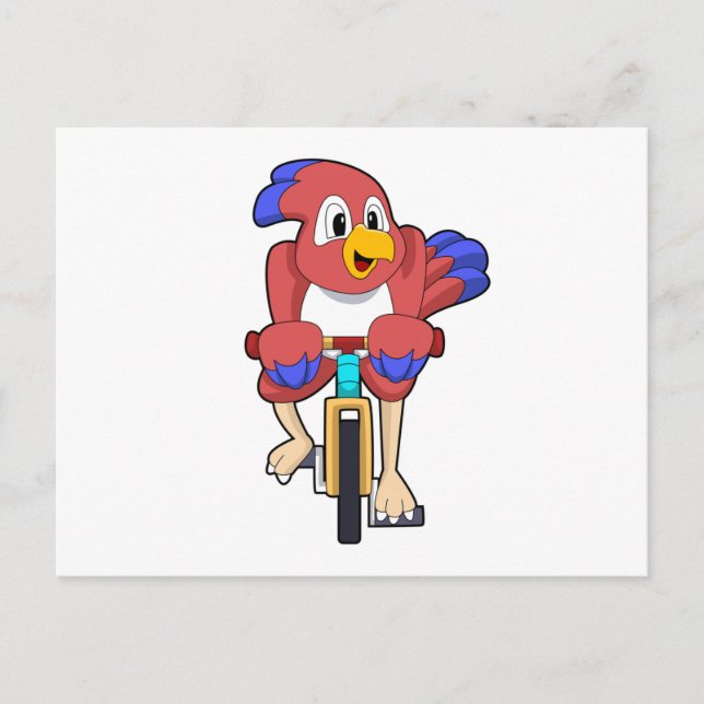 Fågel med cykel vykort (Framsida)