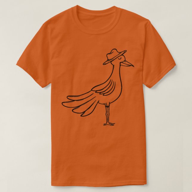 Fågel med hatt 1 t shirt (Design framsida)