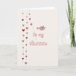 Fågel med Heart Vines Valentineser Helgkort