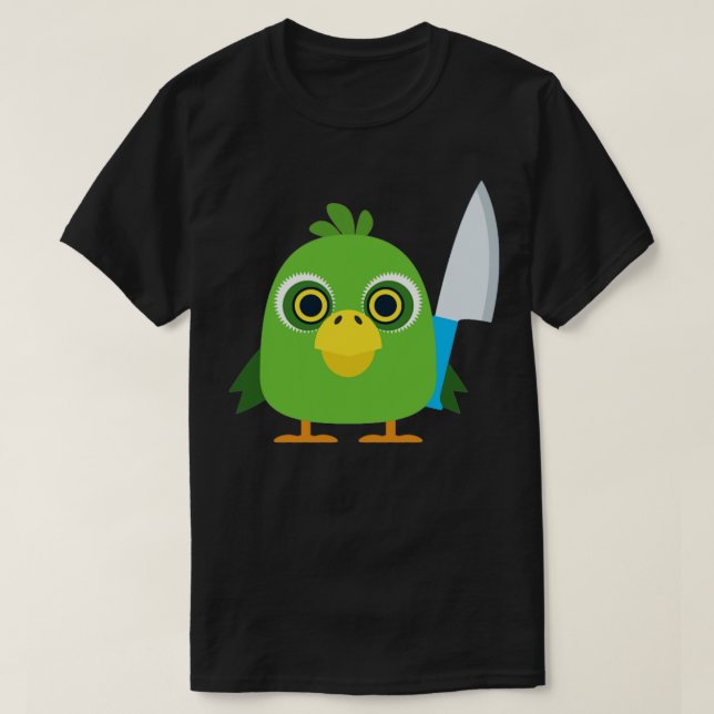 Fågel med knivar t shirt (Design framsida)