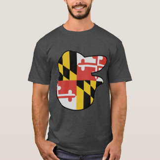 Fågel med Maryland Flagga T Shirt