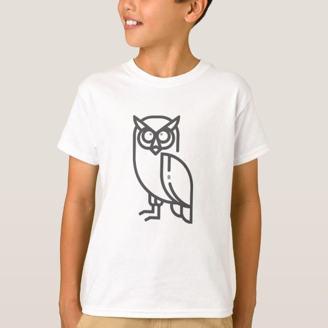 Fågel Nattuggla T-shirt (Framsida)