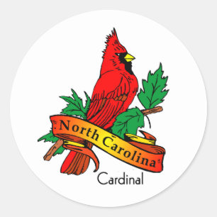 Fågel North Carolina Runt Klistermärke