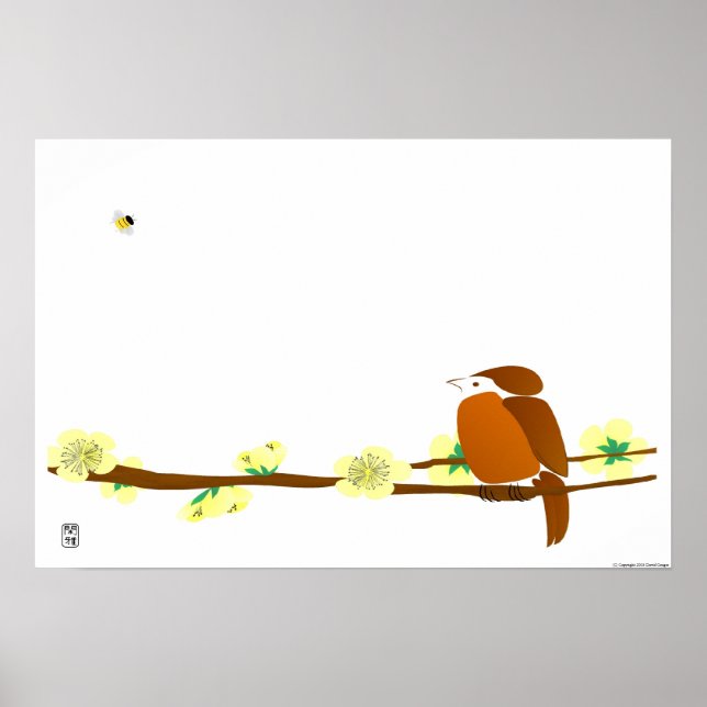 Fågel och bi poster (Framsidan)