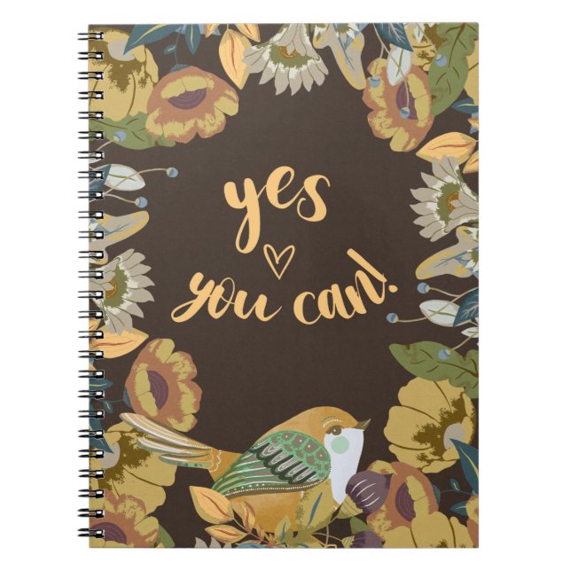 Fågel- och Blommigt folkart Anteckningsbok (Framsidan)