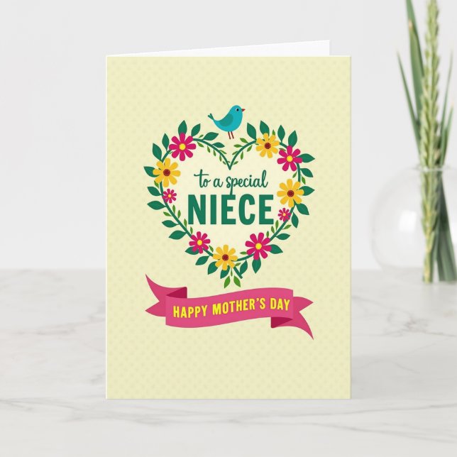 Fågel Och Blomster Mors Kort (Framsida)