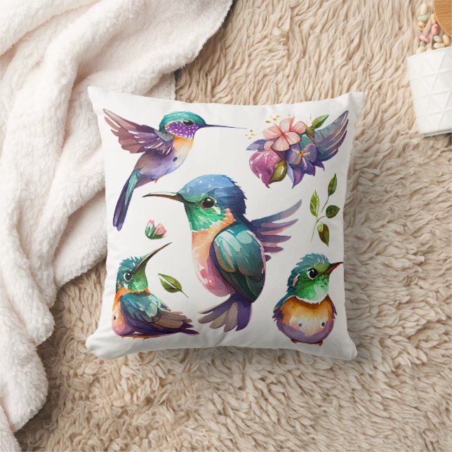 Fågel och Cute Hummingbird för Bird Älskare på Kudde (Filt)
