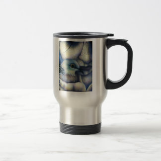 Fågel- och flickatravel mug resemugg