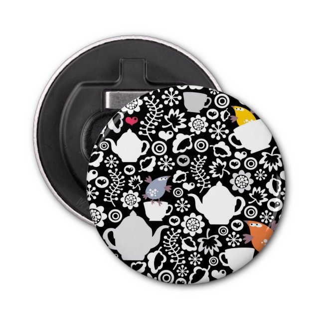 Fågel- och koppmönster flasköppnare (Framsidan)