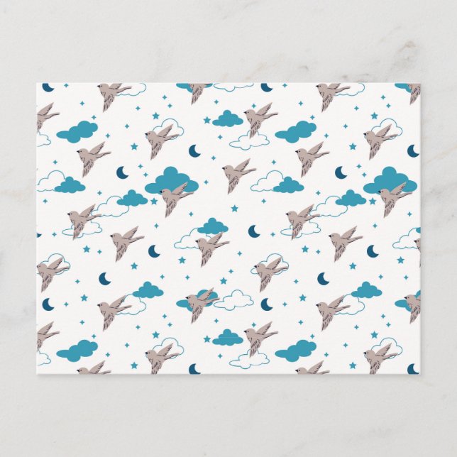 Fågel- och nattferidrömsvykort helg vykort (Framsida)