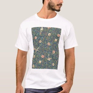 "Fågel- och Pomegranate" tapetdesign, utskrivavet Tee
