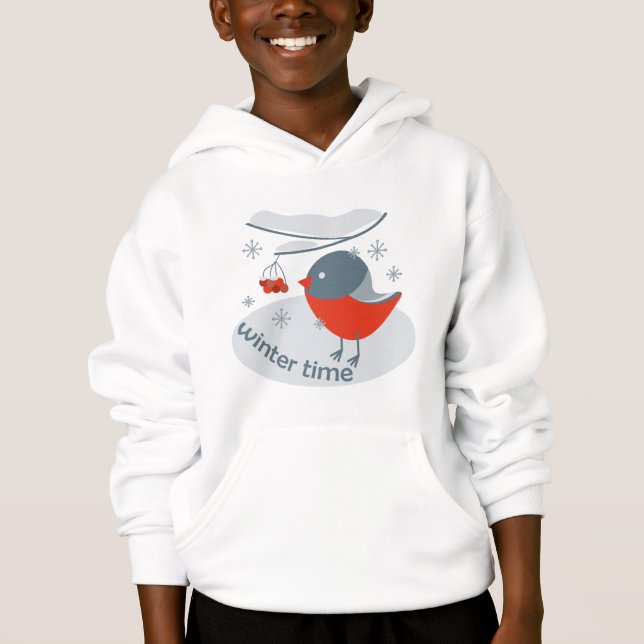 Fågel och röda rågbär t shirt (Framsida)