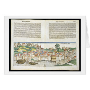 Fågel öga beskådar av Constance från Nuremberg Ch Hälsningskort