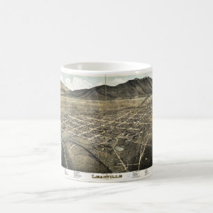 Fågel öga beskådar av Leadville, Colorado (1879 Kaffemugg