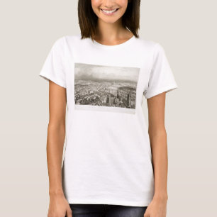 Fågel öga beskådar av London från den Westmins T-shirt