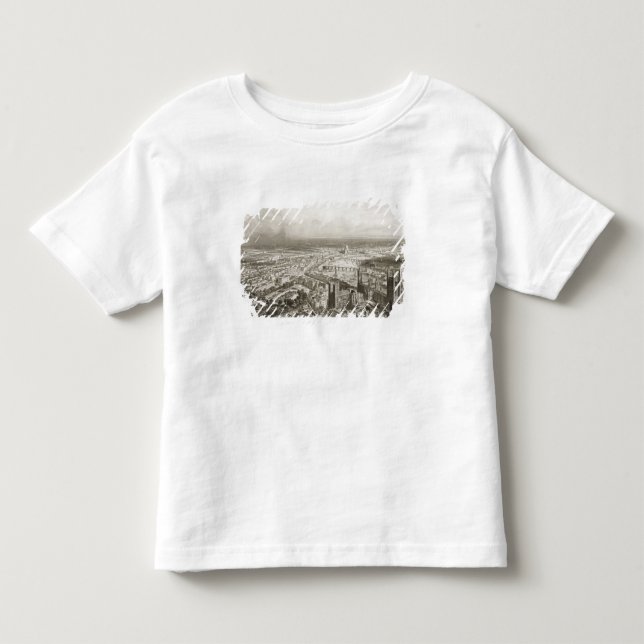 Fågel öga beskådar av London från den Westminster Tee Shirt (Framsida)