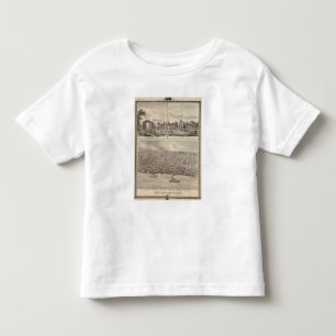 Fågel öga beskådar av Muscatine stadsuppehåll Tee Shirt