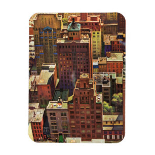 Fågel-Ögat beskådar av New York City av John Magnet