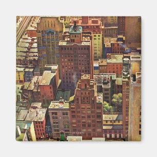 Fågel-Ögat beskådar av New York City av John Magnet