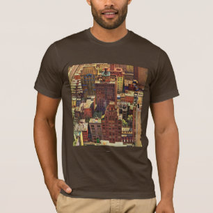 Fågel-Ögat beskådar av New York City av John Tee Shirt
