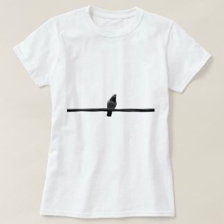 fågel på en binda t-shirt