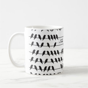 fågel på en bindamugg kaffemugg