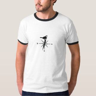 Fågel på en kompassT-tröja Tee Shirt