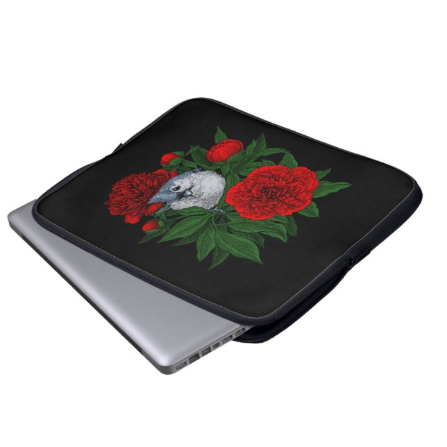 Fågel på en röd bukett laptop fodral (Framre botten)