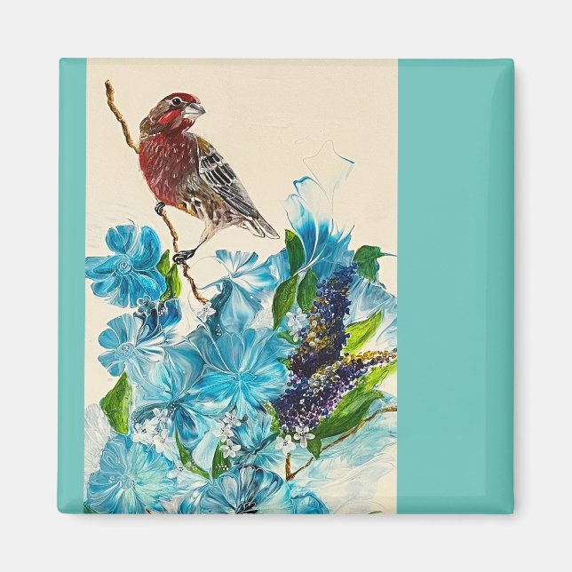 Fågel på Gren Magnet (Framsidan)